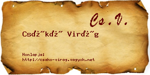 Csákó Virág névjegykártya